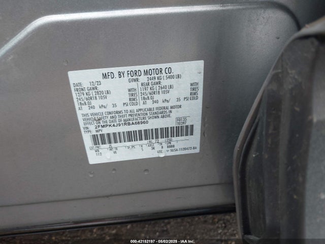 2FMPK4J91RBA68960 Ford EDGE SEL