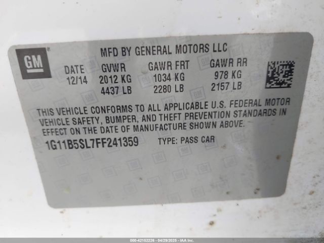 1G11B5SL7FF241359 Chevrolet MALIBU LS