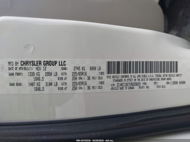 2013 CHRYSLER TOWN & COUNTRY 2C4RC1BG7DR629829 Photo 8
