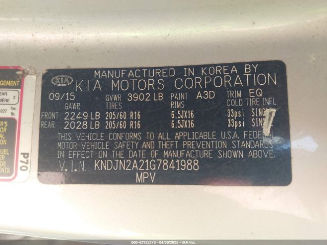 KNDJN2A21G7841988 KIA Soul