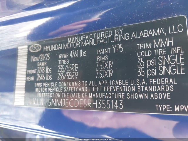 Hyundai Tucson Limited 2024 5NMJECDE5RH355143 Image 9