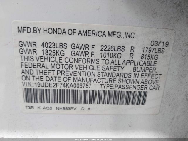 19UDE2F74KA006787 Acura Ilx Premium Package/technology Package