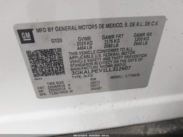 2020 GMC TERRAIN 3GKALPEV1LL312607 Photo 8