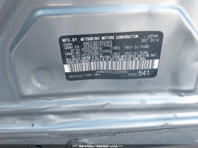 2020 MITSUBISHI OUTLANDER JA4AZ3A33LZ027059 Photo 8
