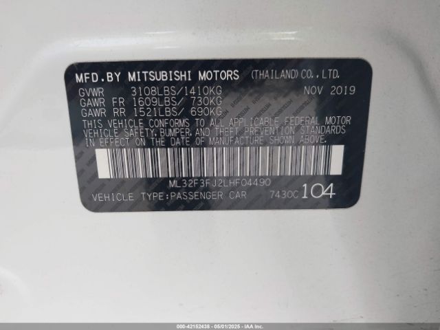 2020 MITSUBISHI MIRAGE G4 ML32F3FJ2LHF04490 Photo 8