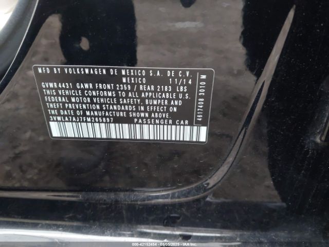 3VWLA7AJ7FM265897 Volkswagen Jetta 2.0l Tdi Se