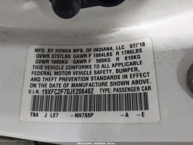 19XFC2F70JE206462 Honda CIVIC EX
