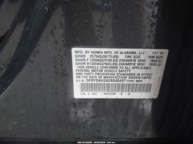 2016 ACURA MDX 5FRYD4H24GB040497 Photo 8