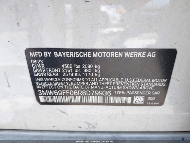2024 BMW 3 SERIES 3MW69FF06R8D79936 Photo 8