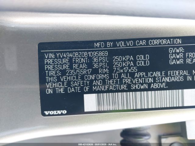 2011 VOLVO XC70 YV4940BZ0B1095869 Photo 8