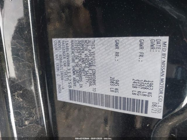 1N4BL4BV4RN315258 Nissan Altima S Fwd