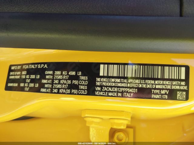 ZACNJDB12PPP64031 Jeep Renegade Upland 4x4