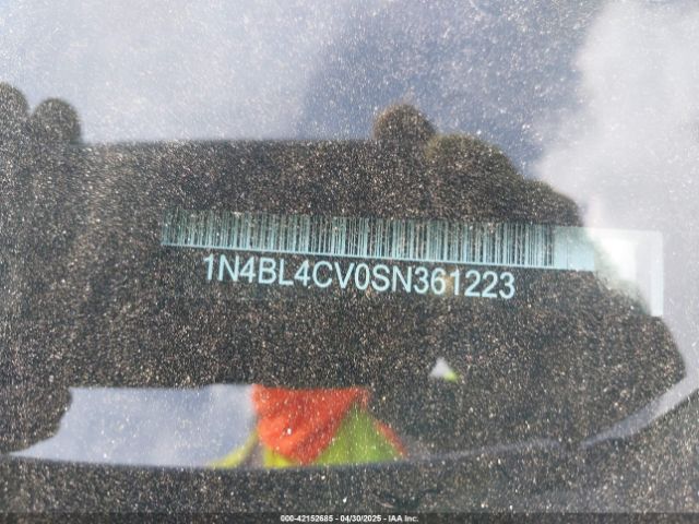 1N4BL4CV0SN361223 Nissan Altima Sr Fwd