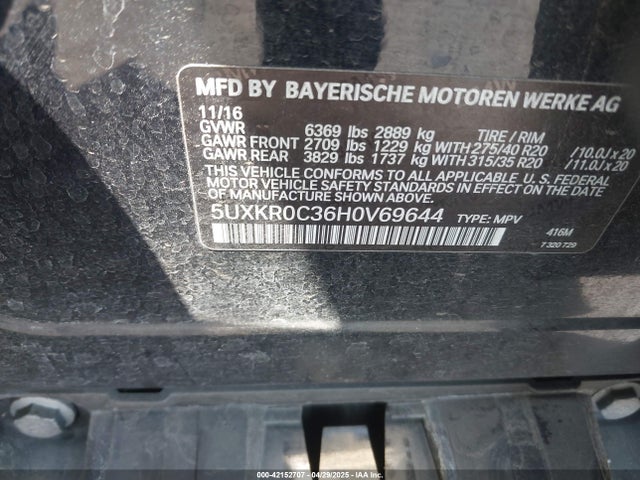 BMW 2017 2017 5UXKR0C36H0V69644 Image 9