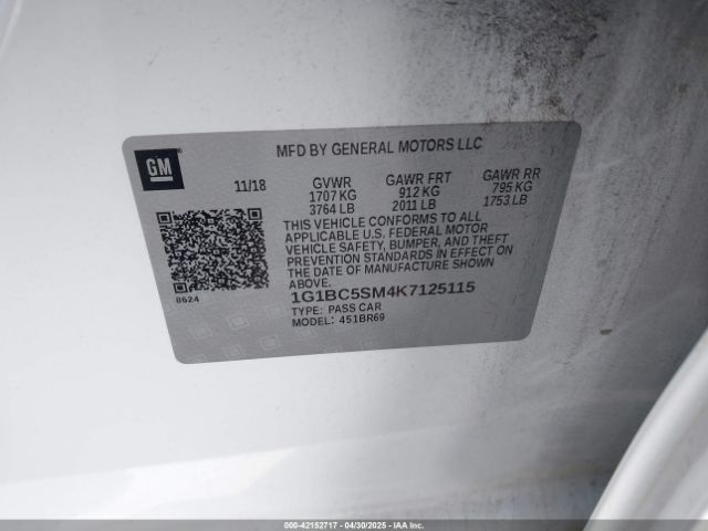 1G1BC5SM4K7125115 Chevrolet CRUZE LS