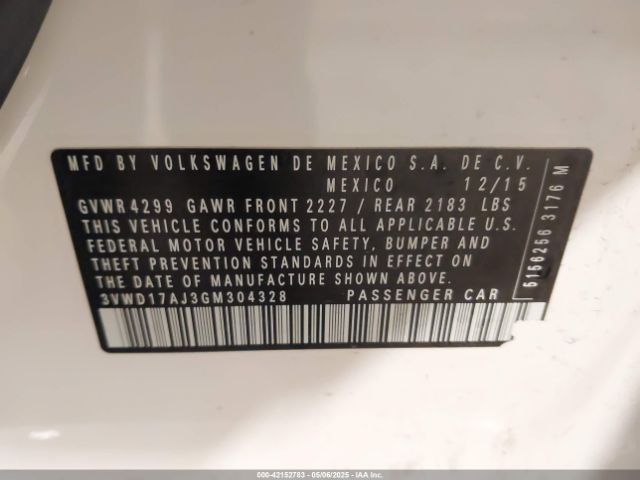 3VWD17AJ3GM304328 Volkswagen Jetta 1.8t Sport