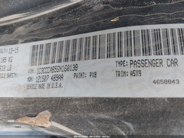 1C3CCCAB5GN160138 Chrysler 200
