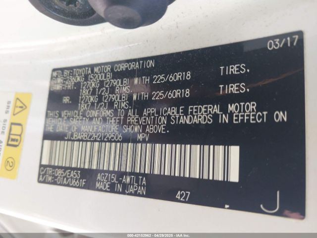 JTJBARBZ2H2129506 Lexus NX 200T