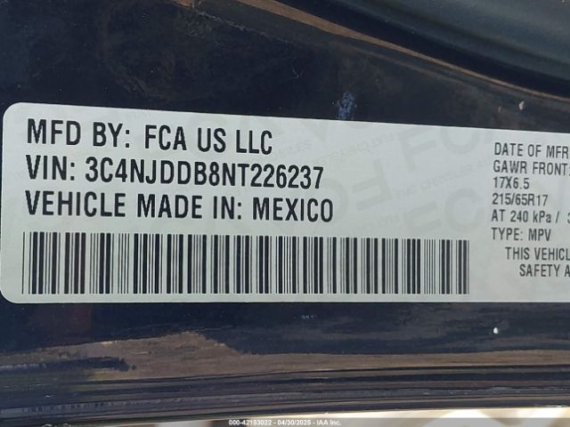 3C4NJDDB8NT226237 Jeep Compass Trailhawk 4x4