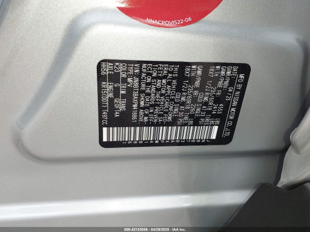 JN8BT3BAXPW418861 Nissan Rogue Sv Fwd