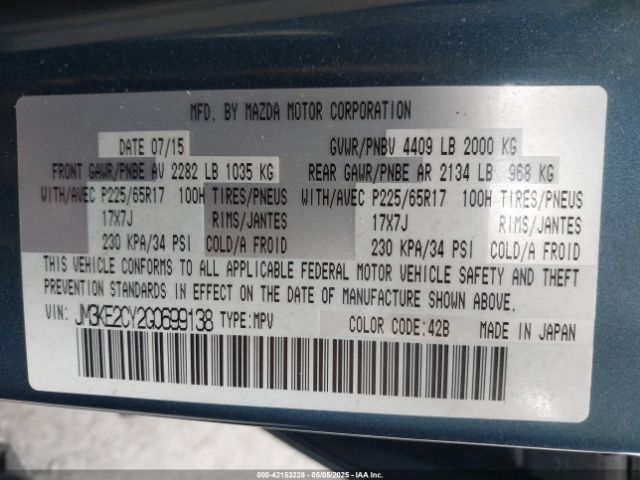 JM3KE2CY2G0699138 Mazda Cx-5 Touring