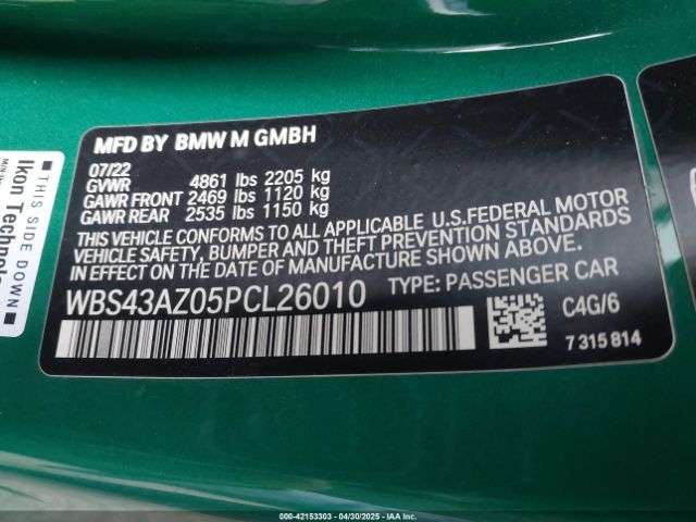 2023 BMW M4 WBS43AZ05PCL26010 Photo 8