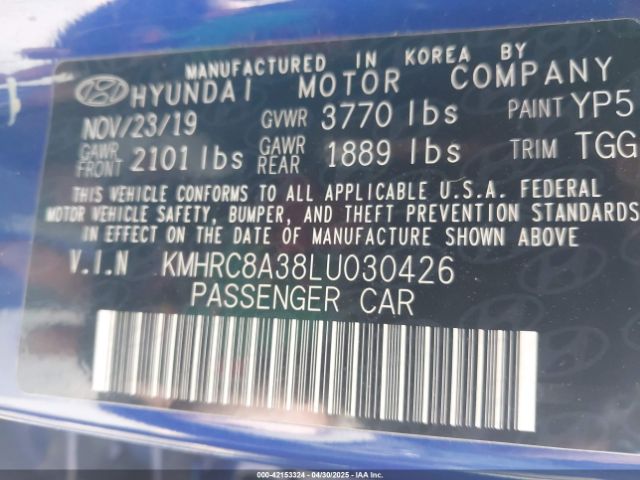 KMHRC8A38LU030426 Hyundai Venue Sel