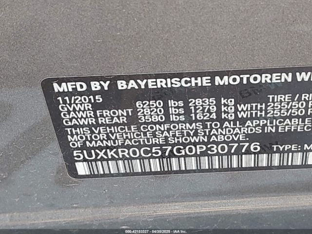 5UXKR0C57G0P30776 BMW X5 Xdrive35i
