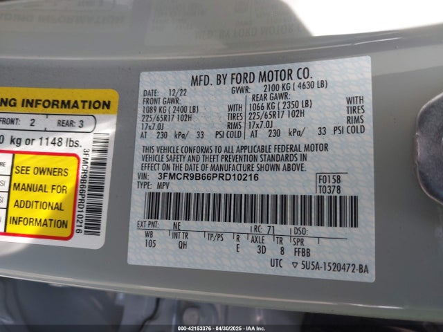 Ford dragon 2023 3FMCR9B66PRD10216 Image 9
