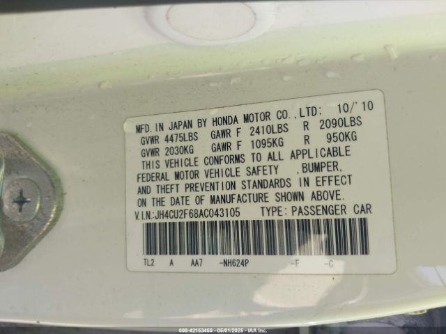 2010 ACURA TSX JH4CU2F68AC043105 Photo 8