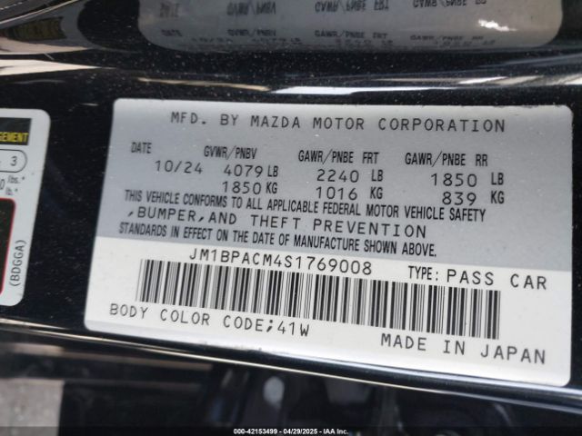JM1BPACM4S1769008 Mazda Mazda3 2.5 S Preferred