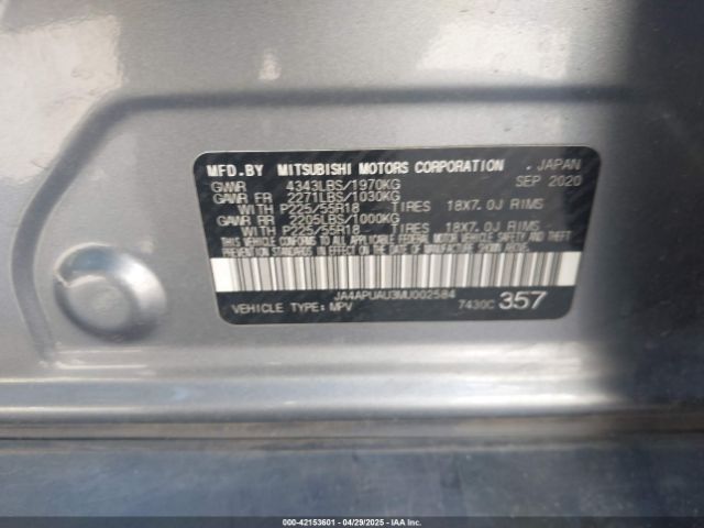 2021 MITSUBISHI OUTLANDER SPORT JA4APUAU3MU002584 Photo 8
