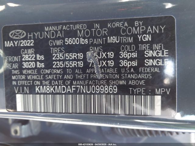 2022 HYUNDAI IONIQ 5 KM8KMDAF7NU099869 Photo 8