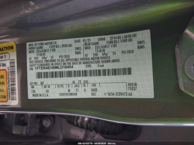 1FTER4EH8MLD18454 Ford Ranger Xlt
