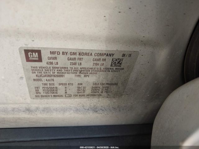 KL4CJASB2FB268991 Buick Encore