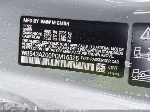 WBS43AZ00PCM16326 BMW M4 Competition Xdrive