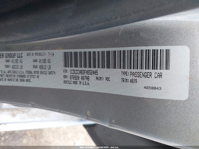 1C3CCCAB3FN552405 Chrysler 200 Limited