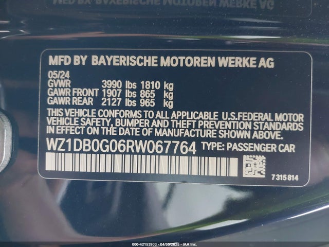 WZ1DB0G06RW067764 Toyota Gr Supra 3.0 Premium