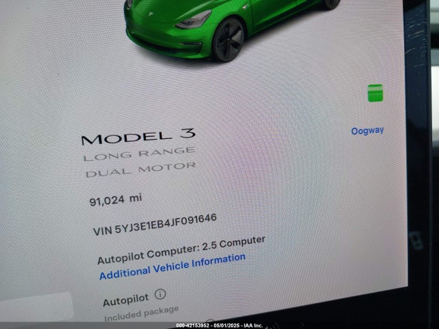 2018 TESLA MODEL 3 5YJ3E1EB4JF091646 Photo 6