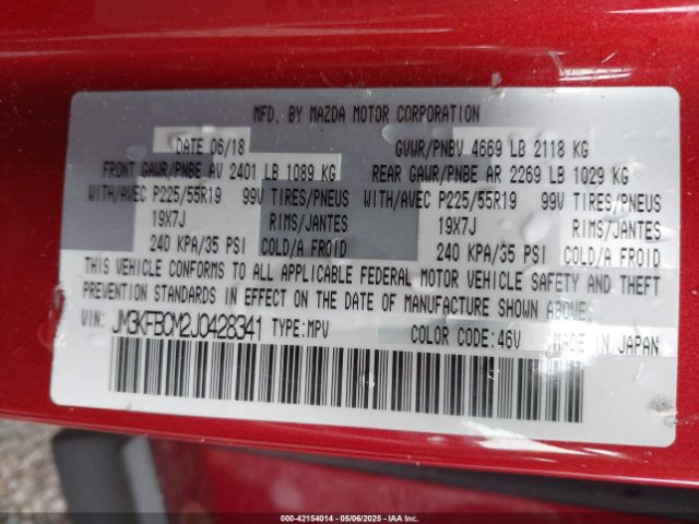 2018 MAZDA CX-5 JM3KFBCM2J0428341 Photo 8