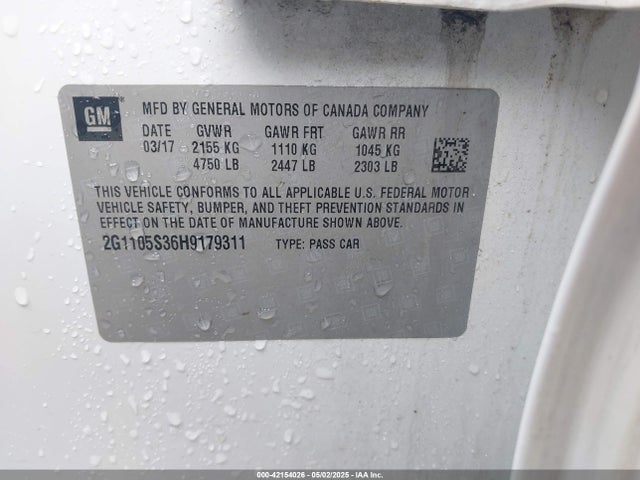 2G1105S36H9179311 Chevrolet IMPALA 1LT