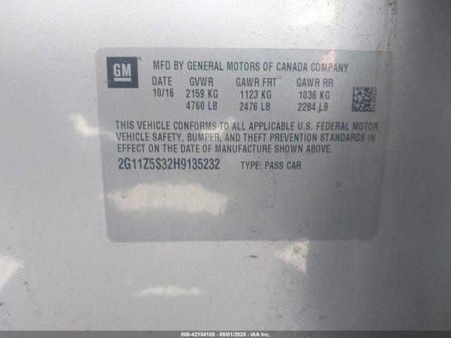 2G11Z5S32H9135232 Chevrolet IMPALA LS