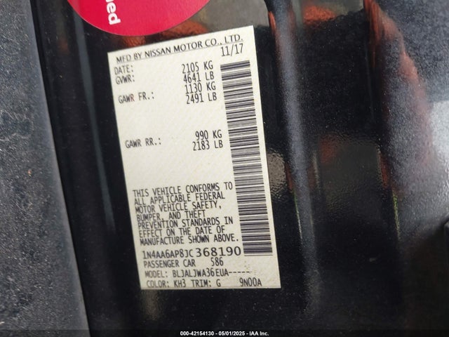 1N4AA6AP8JC368190 Nissan 2018