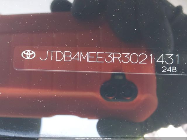 JTDB4MEE3R3021431 Toyota COROLLA LE