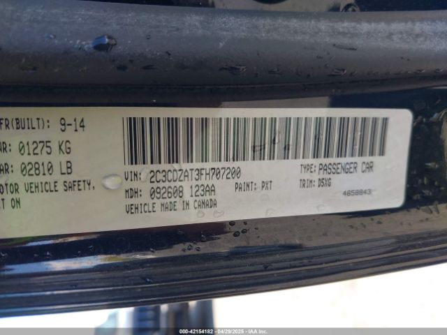 2C3CDZAT3FH707200 Dodge Challenger R/t