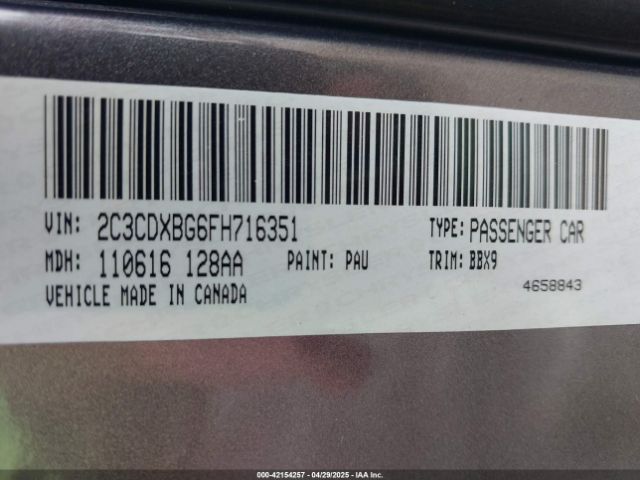 2C3CDXBG6FH716351 Dodge Charger Se