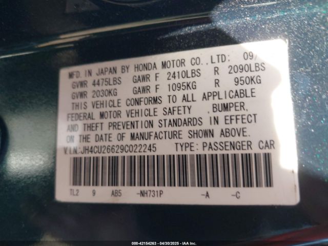 2009 ACURA TSX JH4CU26629C022245 Photo 8