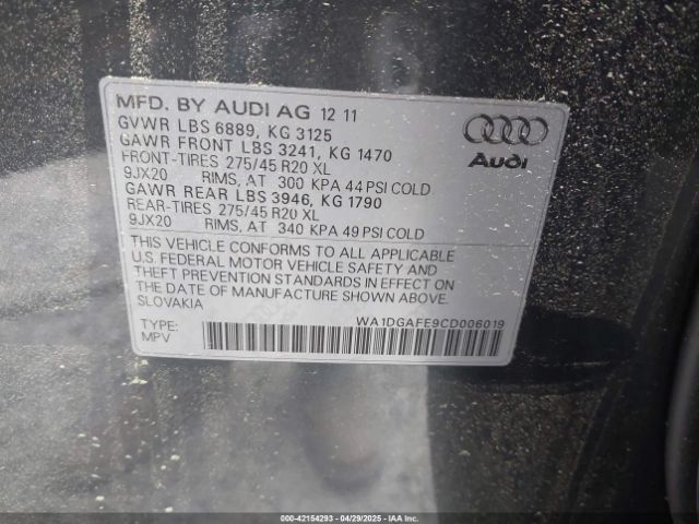 2012 AUDI Q7 WA1DGAFE9CD006019 Photo 8