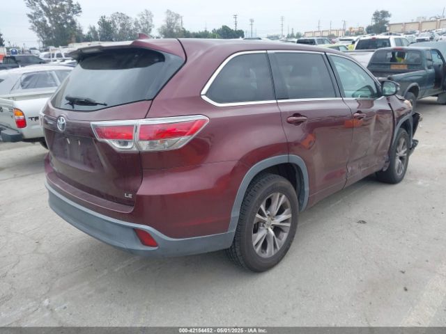 5TDZKRFH0FS115786 Toyota Highlander Le Plus V6
