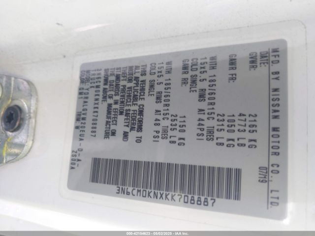 3N6CM0KNXKK708887 Nissan NV200 SV